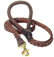 4 FT Braided Leather Dog Leashes for all dogs