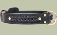 Center D-Ring Leather Collar for all dogs
