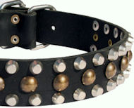 Custom Studded Leather Dog Collar for all dogs