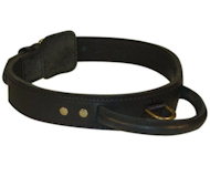 1 3/4 inch LEATHER DEPLOYMENT COLLAR for dogs