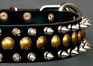 Studded Latigo Leather Dog Collar for all dogs