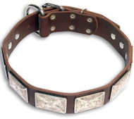 Brown Best Leather collar 23'' /23 inch dog collar - c83