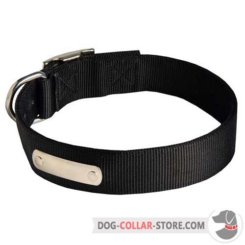 Dog Collar Nylon with Identification Plate