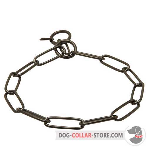 Dog Choke Collar made of Black Stainless Steel