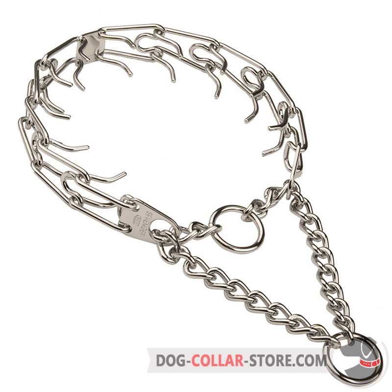Chrome Plated Dog Pinch Collar for Behavioral Correction