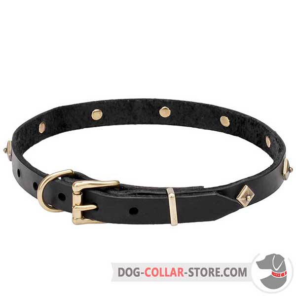 Dog Collar of genuine leather, handmade