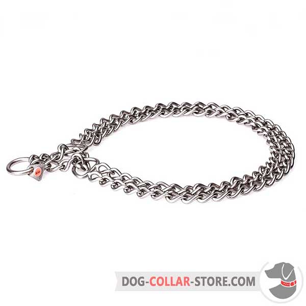 Dog Stainless Steel Martingale Collar for handling large breeds