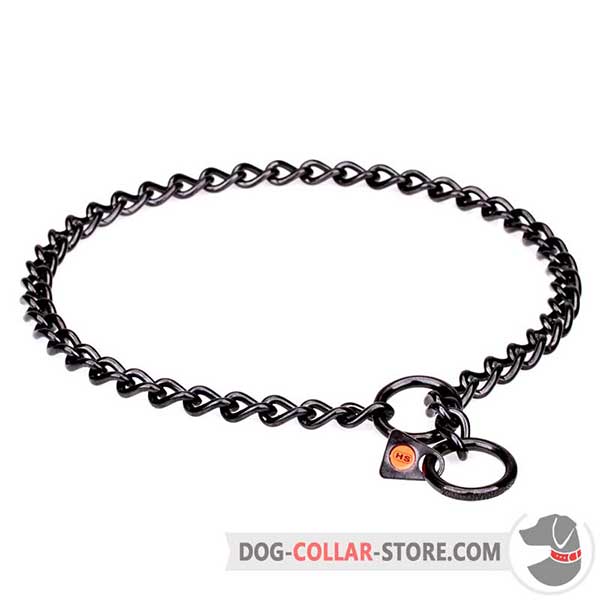 Dog Choke Collar of durable strainless steel, black