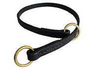 French bulldog dog collar - leather choke dog collar