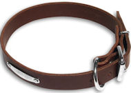 Flate Leather Brown collar 26'' /26 inch dog collar - C456