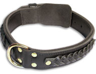 Black Braided collar 23'' /23 inch dog collar - C55s33