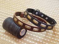 Leather Special Dog Collar With Plates Leather Special Dog Collar With Plates