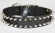 Nylon Spiked Dog Collar With SPIKES - wide -1 3/4', Size 18-34'' Nylon Spiked Dog Collar With SPIKES - wide -1 3/4', Size 18-34''