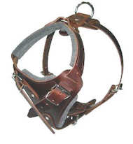 Tracking/Walking/ Protection Leather Dog Harness