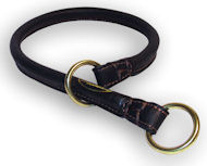 Training dog collar Round leather silent training choke collar Training dog collar Round leather silent training choke collar