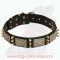 Gorgeous Dog Leather Collar With Awesome Massive Decoration