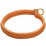 Braided Leather Dog Choke Collar for Obedience Training