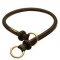 Rolled Silent Training Leather Choke Dog Collar