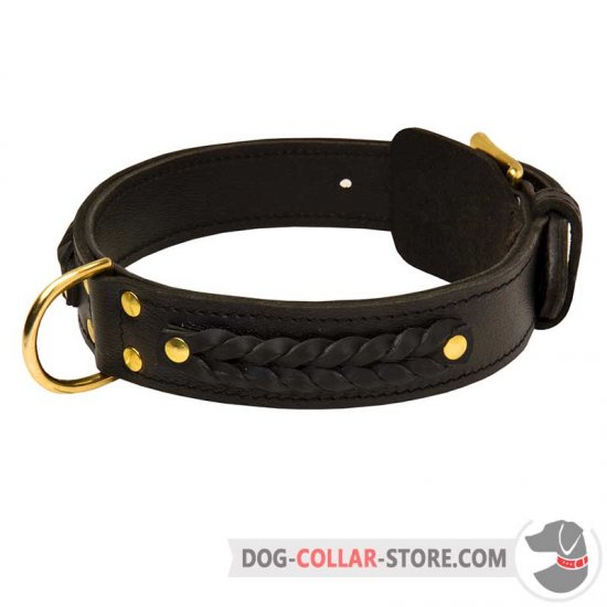 Handcrafted Braided Leather Dog Collar