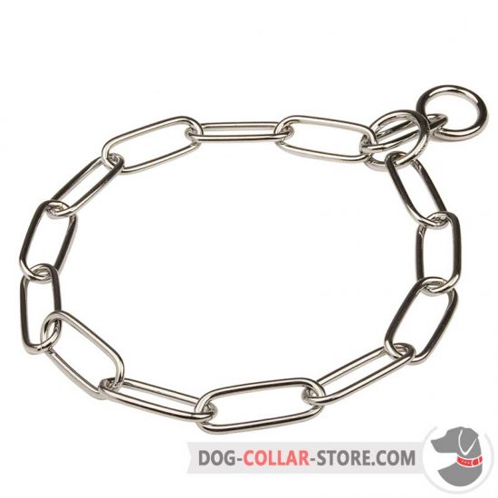 Decorative Chrome Plated Dog Fur Saver Collar