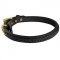 Striking Designer Leather Dog Collar with Braiding