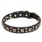 "Vintage Legacy" 1 1/4 inch (30 mm) Leather Dog Collar Decorated