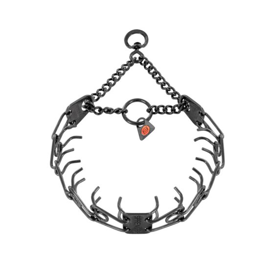 Black Stainless Steel Prong Collar with Swivel (3.2 mm x 23 inches) Herm Sprenger