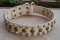 Decorated Leather Dog Collar with Pyramids and Studs