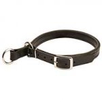 Leather Dog Choke Collar with Buckle