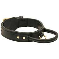 Two Ply Leather Dog Collar With Handle for Agitation Training