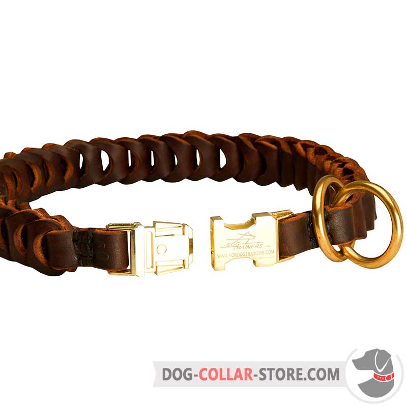 Get Leather Akita / Siberian Husky Choke Collar | Quick ...