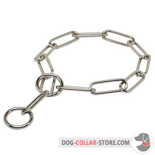 Chrome Plated Chain Dog Collar