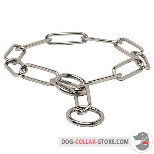 Fur Saver Dog Collar Steel Chrome Plated with O-ring