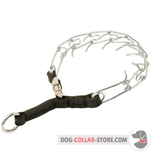 Prong Collar with Quick Release, Chrome Plated