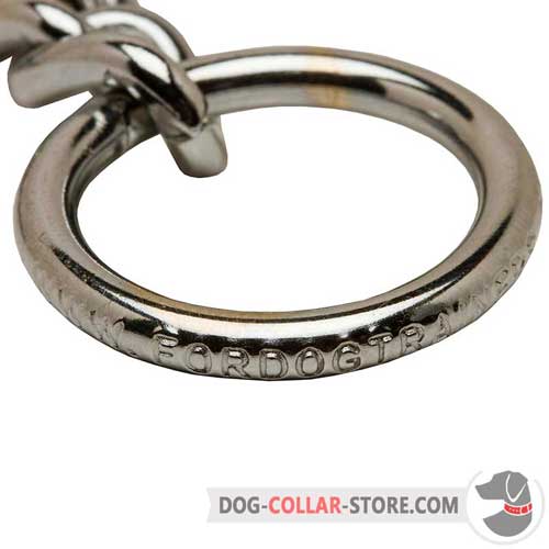 Big O-ring on Steel Chrome Plated Choke Dog Collar