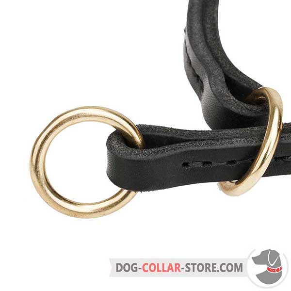 Brass-plated O-rings on dog slip collar