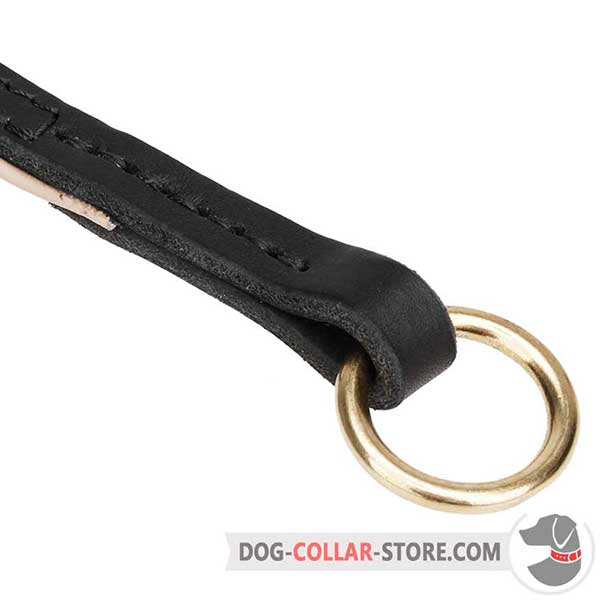 Brass-plated metal ring of dog slip collar
