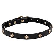'Rhombi' Leather Dog Walking Collar 'Rhombi' Leather Dog Walking Collar