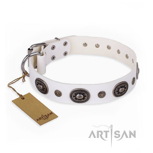 Soft to touch full grain genuine leather collar created for your canine