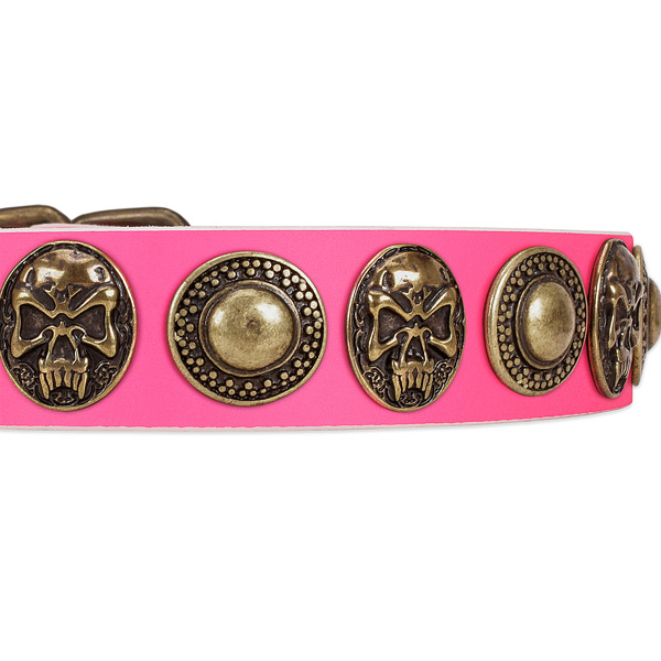 Corrosion resistant hardware on full grain genuine leather dog collar for your dog