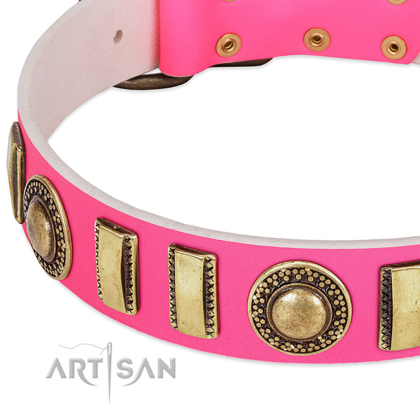 Best quality natural leather dog collar for your stylish pet