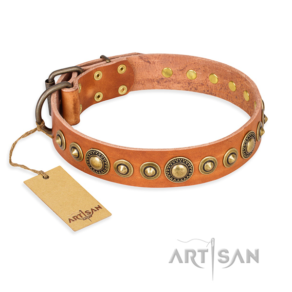 Durable leather collar created for your pet