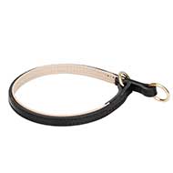 Strong Leather Dog Choke Collar with Nappa Padding Strong Leather Dog Choke Collar with Nappa Padding